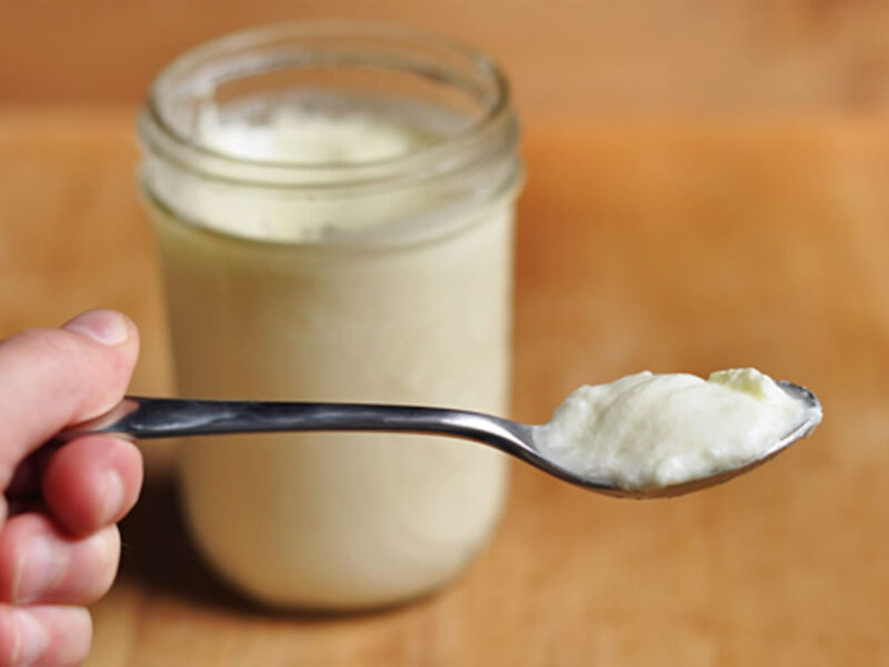 Goat Yogurt: quart in glass